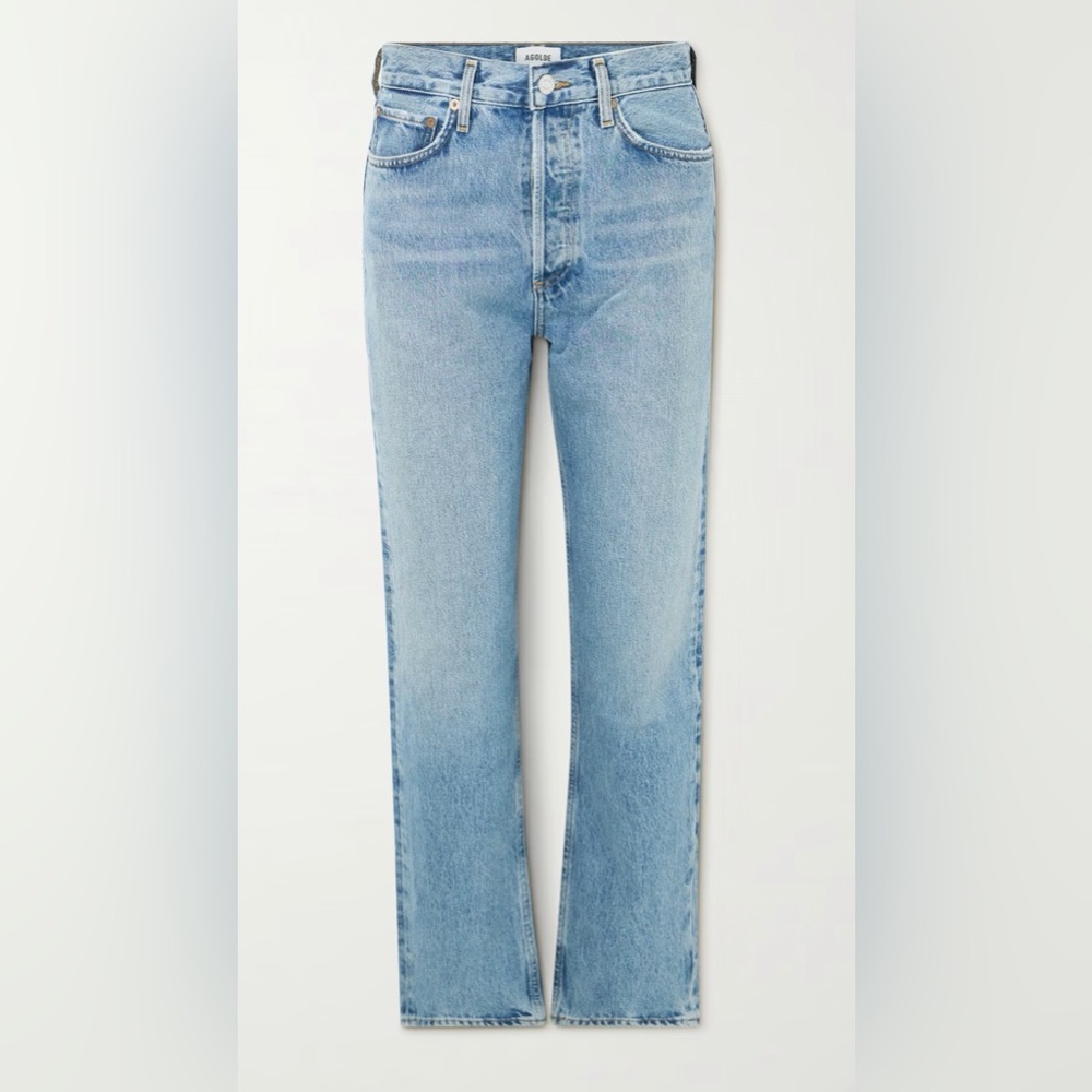 Agolde Sky Blue Straight Leg Jeans